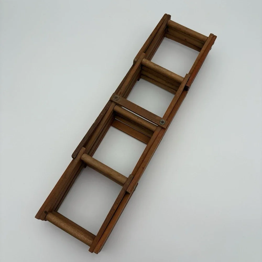 MCM Wooden Folding Accordion Style Wine 8 Bottle Rack‎